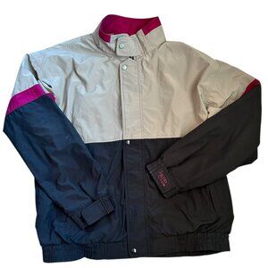 Vintage Izod Club Windbreaker Gore-Tex Color Block Retro Dad Jacket L